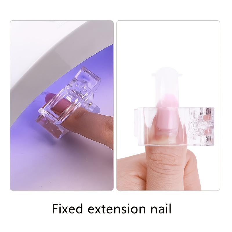5pcs Nail Crystal Nail Mold Fixing Clip, Nail Tool Crystal Glue Clip, Crystal Delay Glue Setting Clip, Nail Glue