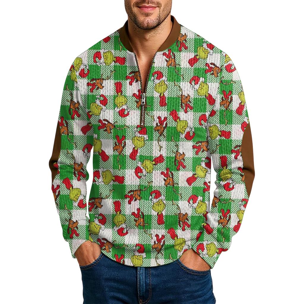 Men'S Outdoor Zipper Long Sleeved Sportswear Casual Sweatshirt