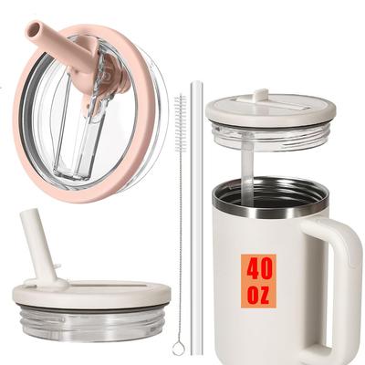 40oz Flip Straw Leak Proof Lid for Stanley Cup Spill-proof Cover Tumbler Lid Replacement for Stanley Cup Accessories Straw Cover