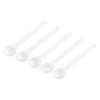 Uxcell Measuring Spoons, Long Handle, Clear Plastic, Round Bottom, for Powders, Granules, Coffee, Baking, Protein, 21mm, 1g, 20pcs