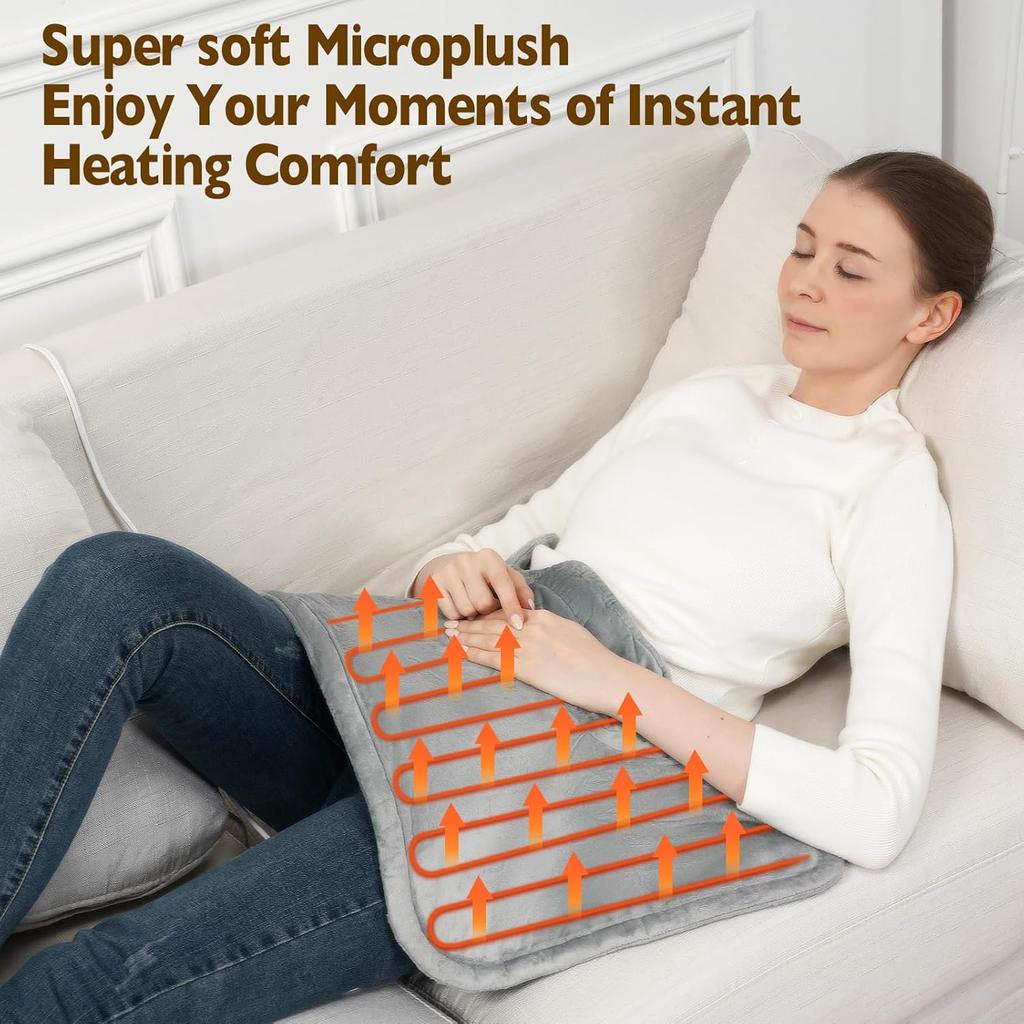 Electric Heating Pad for Neck and Shoulder with 6 Heating & 4 Timer Settings