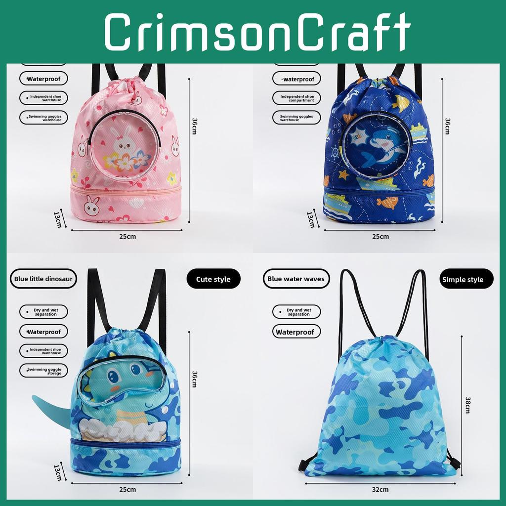 Kids Swim Bag With Dry Wet Separation Waterproof Storage For Beach Travel And Sports Use