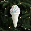 New Foam Ice Cream Pendant Colorful DIY Decor Christmas Resin Pendant Christmas Tree Decoration New Year Party