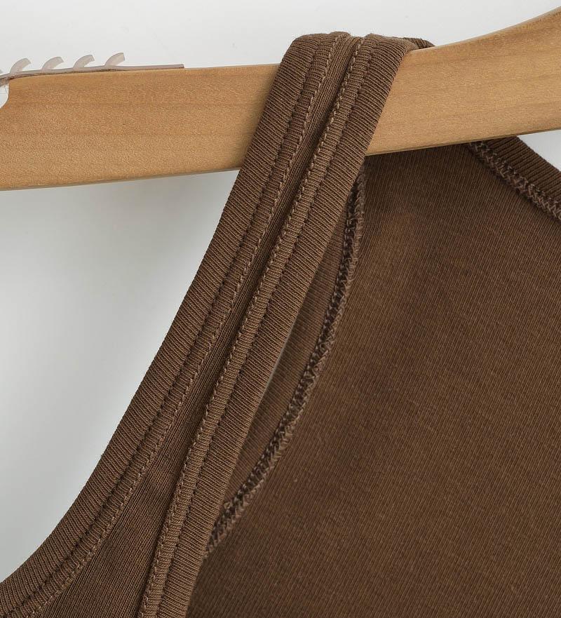 Damski dopasowany top na ramiączkach z kwadratowym dekoltem w jednolitym kolorze