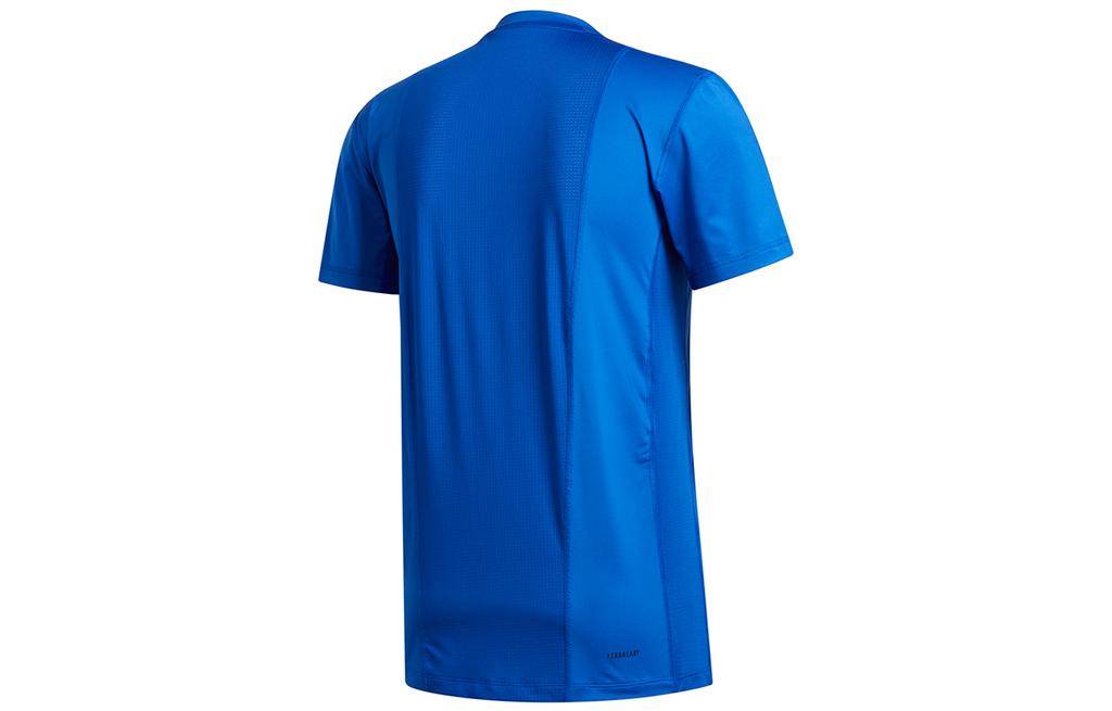 adidas T Shirts Men's Blue Crew Neck Moderate Straight Fit GH5107