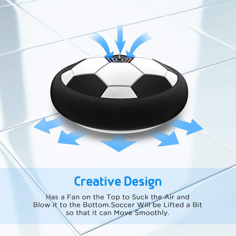 Boy Toys, LED Hover Soccer Ball, Air Power Training Ball Playing Football, Indoor Outdoor Sport Game, Birthday Gifts for Kid