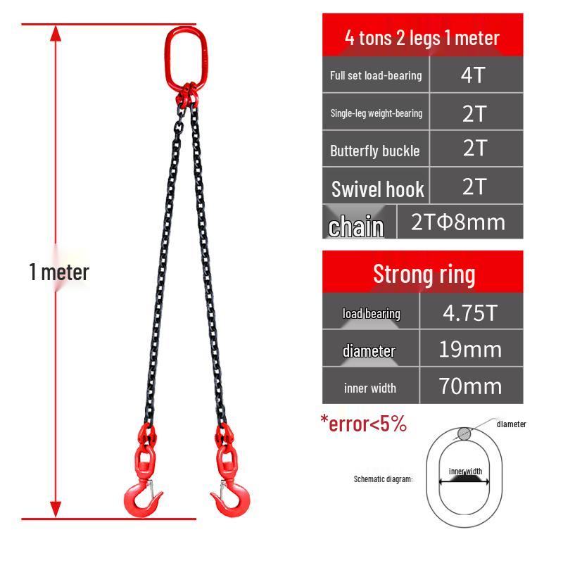 

Jun Ding Ying 4-Ton 2-Leg Rotating Lifting Hook