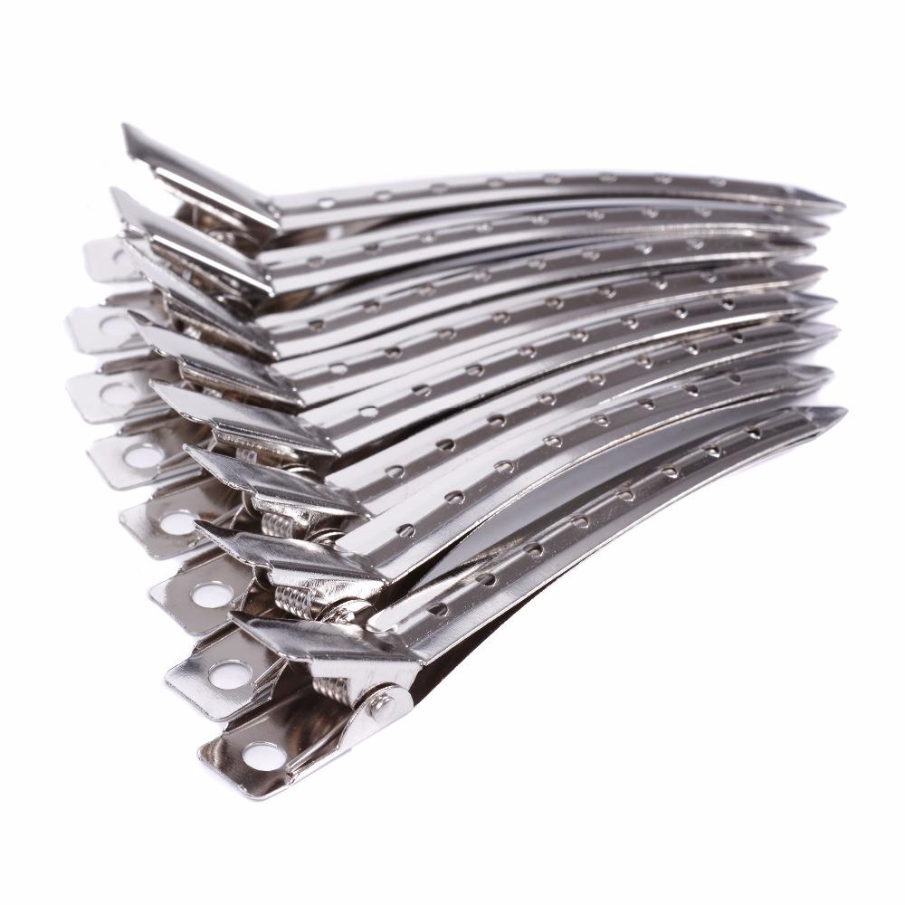 12pcs 9cm Salon Stainless Hair Clips Styling Tools Hair Extensions Section Snap Clips for Hair Salon