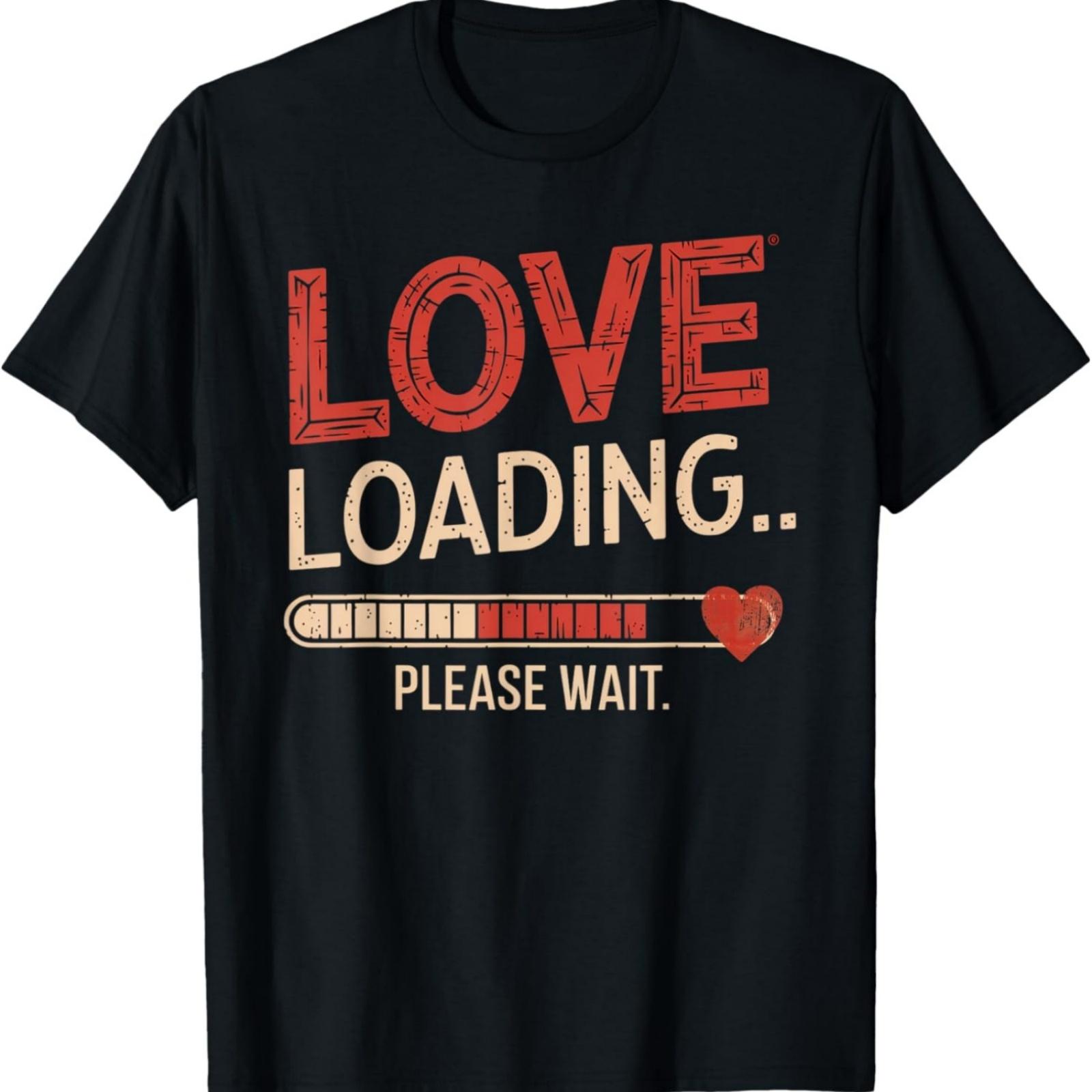 Love Loading Please Wait Retro Gamer Valentines Progress Bar T-Shirt XXXXXL разноцветный