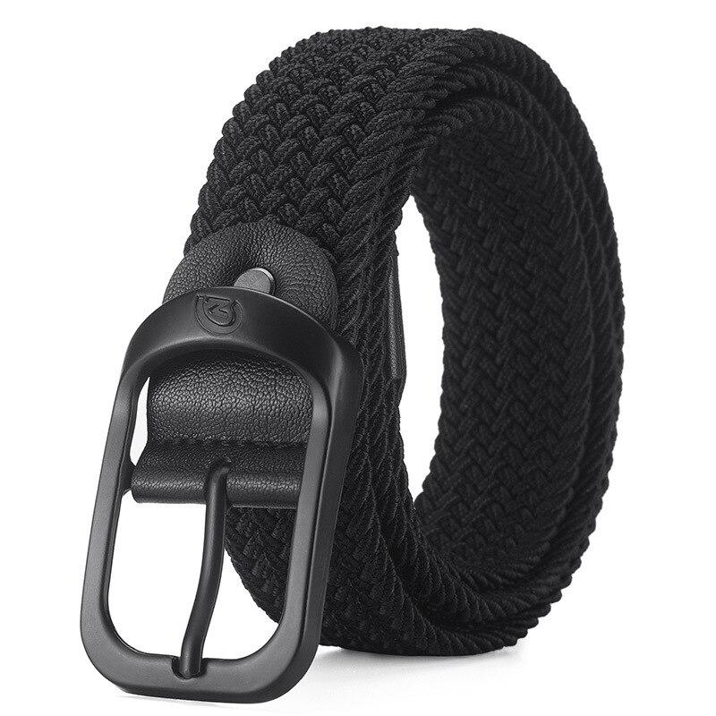 Men's Belt Casual Woven Elastic Belt Outdoor Sports Women's Belt No Need for Punching Climbing Work Belt For Men Women Fashion