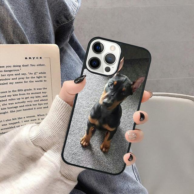 Doberman Pinscher Dog Phone Case Cover for iPhone 17 Air 16 16e 15 13 14 11 12 Pro Max Plus Coque Fundas Shell