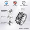 Vintage Punk Signet Ring for Men,Waterproof Stainless Steel Statement Ring,New Jewelry