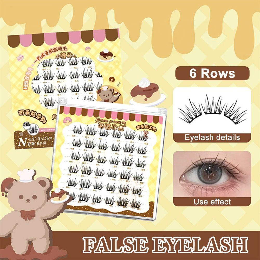 6-Row False Eyelashes Natural Look DIY Lash Extension Kit 3D Faux Mink Lash  Personal Care