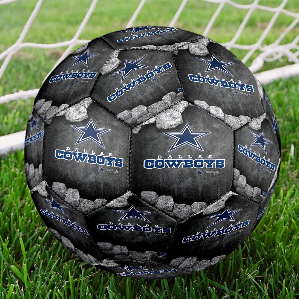 Dallas Cowboys Print Size 5 Soccer Ball, Standard Match Football for Sports Game and Team Practice, Ideal Gift for Soccer Fans
