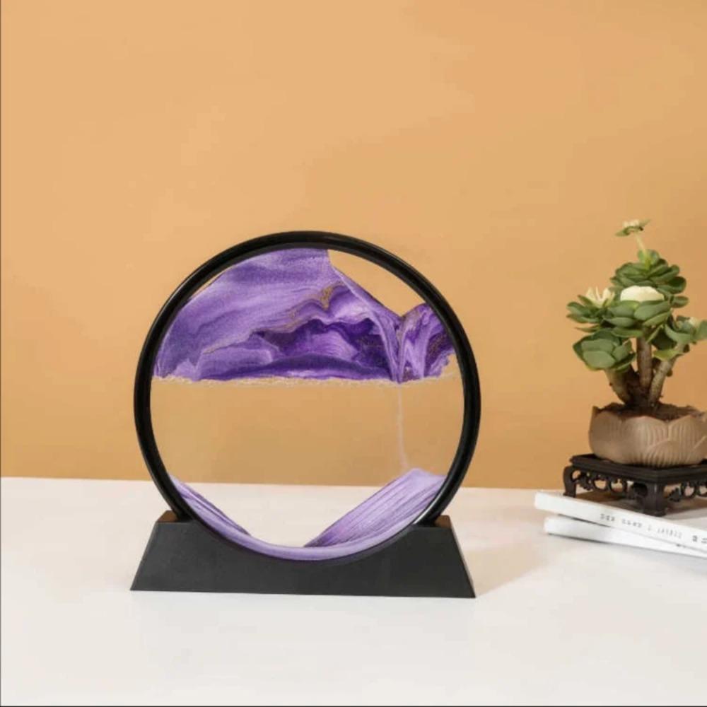 

Творческий 3D-движущийся песок Искусство Жидкие песочные часы Круглые стеклянные сыпучие песочные часы Коллекционные фигурки Домашний декор Поделки Декоративные подарки 7inch фиолетовый