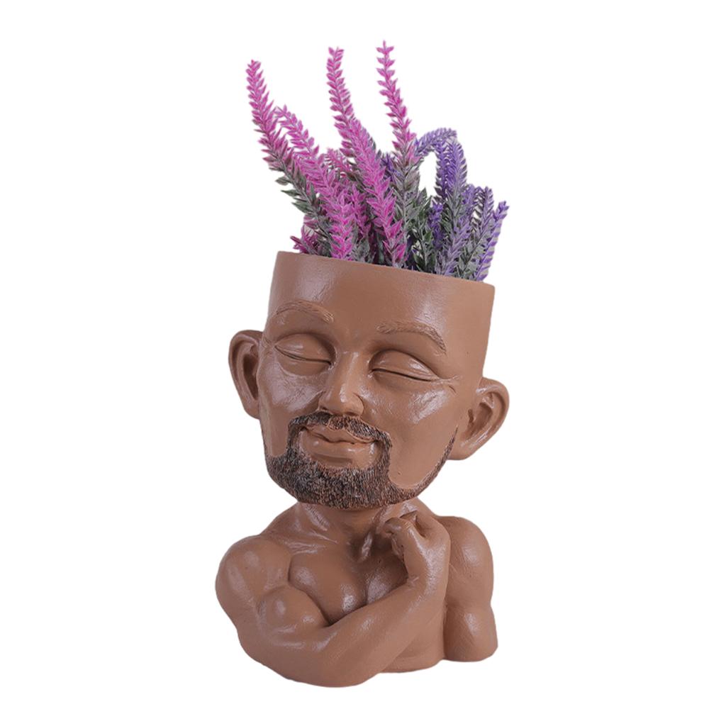 Home Garden Figurine Sculptures Succulents Potted Plant Flower Wares Gardening Ornament for Indoor Outdoor Offices Decor