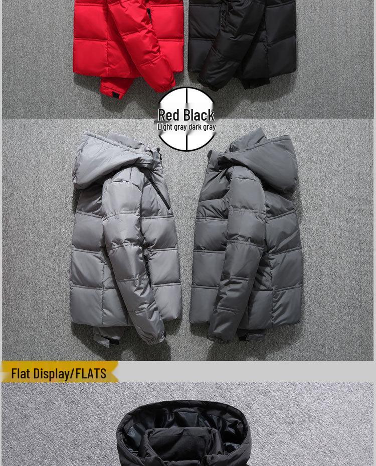 Men's Plus-Size Winter Cotton Jacket with Detachable Hat – Stylish, Warm, Thickened, Cross-Border Outdoor Sportswear