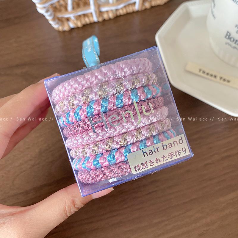 2025 Braided Headband Hair Band High Elastic Rubber Band Women's Hair Rope High Ponytail Hair Band Hair Accessories