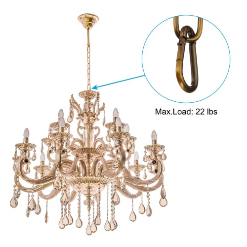 PATIKIL 1.82 M Golden Bronze Finish Lighting Hanging Chain, Metal Loop Chain for Hanging Plant Pendant Chandelier Light Fixtures