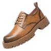 Thick soled men's leather shoes Fashionable minimalist and versatile style Outdoor Business Party Daily wedding and office shoes