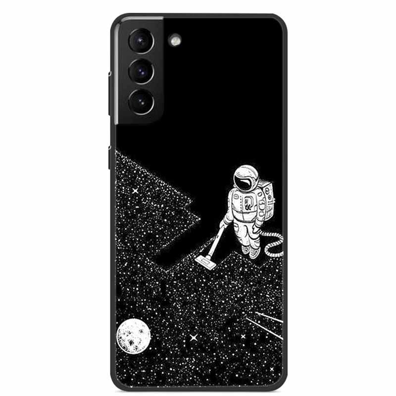 For Samsung S22 Case Wolf Lion Cat Black Silicone Soft Back Cover Case For Samsung Galaxy S21 FE S22 Ultra Phone Case S 22 Funda