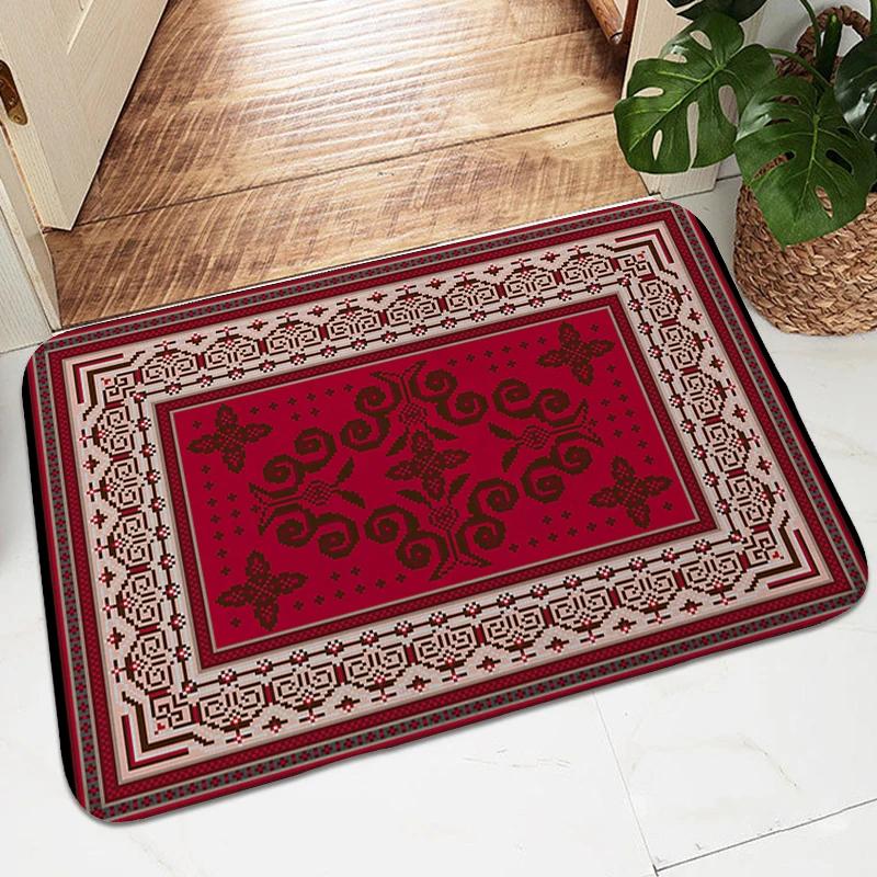 Victorian Entrance Door Doormat Carpet for Bedroom Soft Bathmat Hallway Entryway Veranda Floor Mat Living Room Rug