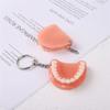 Gift Upper Jaw Simulation Teeth Shape Teeth Pendant Teeth Keyring Denture Key Chain Tooth Key Chain