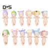 12Pcs Holding Chin Angel Doll Fruit Animal Headgear Angel Figurine PVC Cartoon Angel Figure Bookshelf Desktop Decoration Ornament