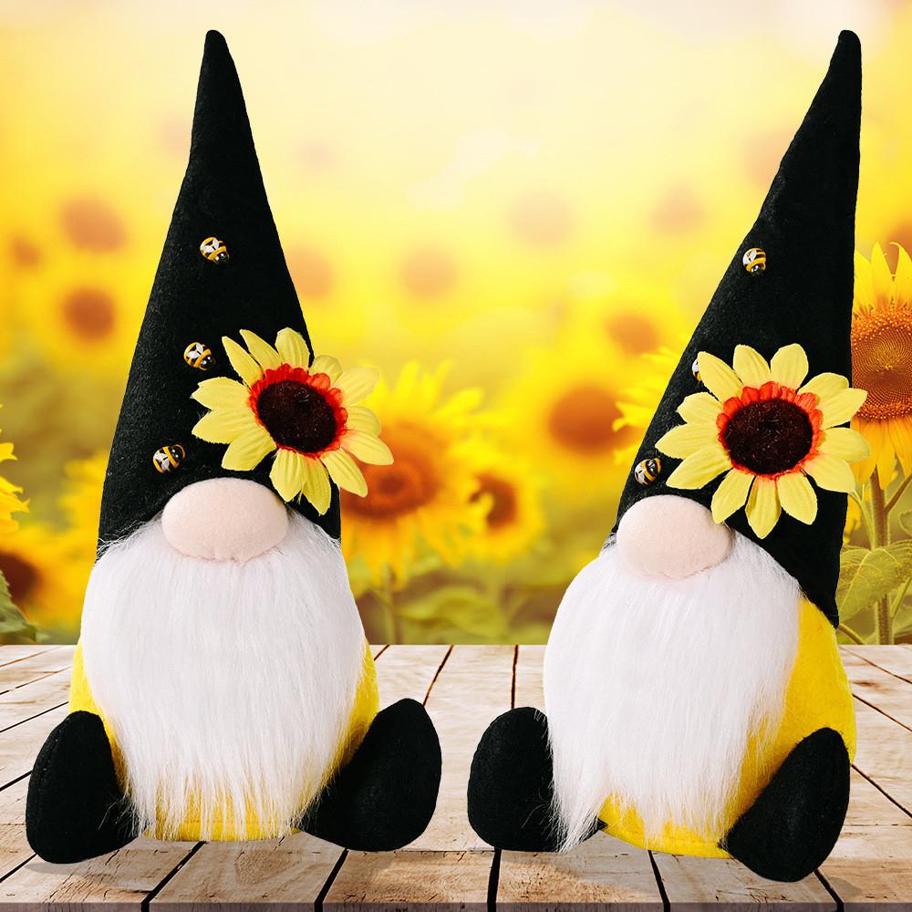 Cozy Harvest Festival Sunflower Ladybug Plush Toy And Rudolf Faceless Doll For Holiday Decoration