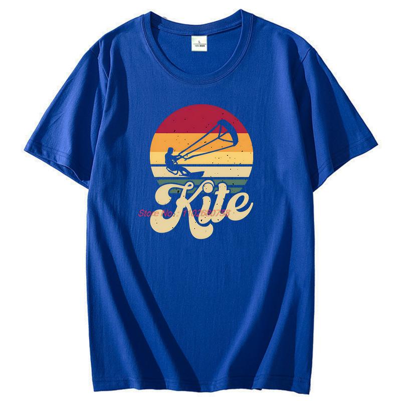 Vintage Kitesurfing Graphic T Shirts Cotton Short Sleeve Tshirts Unisex Summer New Shirts And Tshirts Fashion Print T Shirt