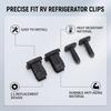 4PCS Black PP Refrigerator Vent Latch Split Open Design Vent Grille Fastener  RV Refrigerator Repair