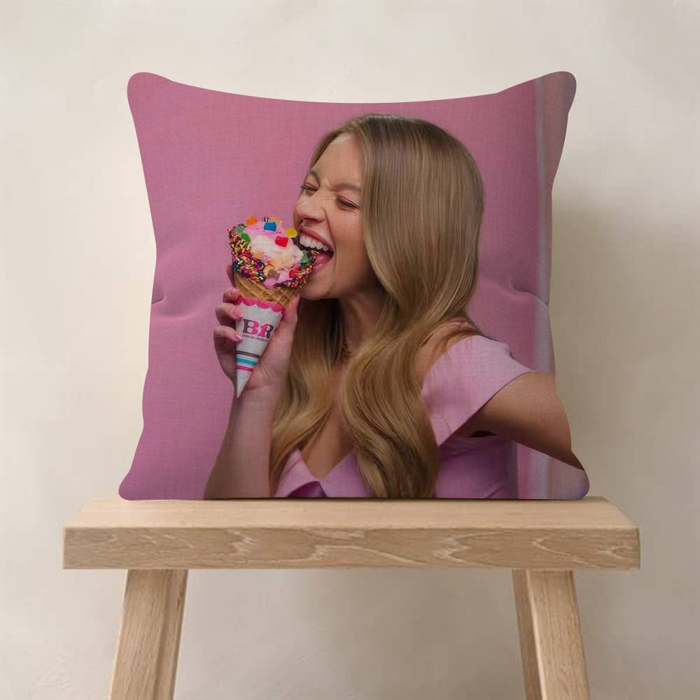 Actor Sydney Sweeney  Cushion Cover Inches Farmhouse Decor Home Throw Pillow Covers for Couch Decorations