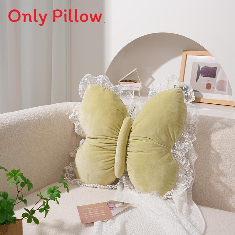 Nordic Butterfly Cushion Pillow With Plush Cover For Bed Lounge Decor