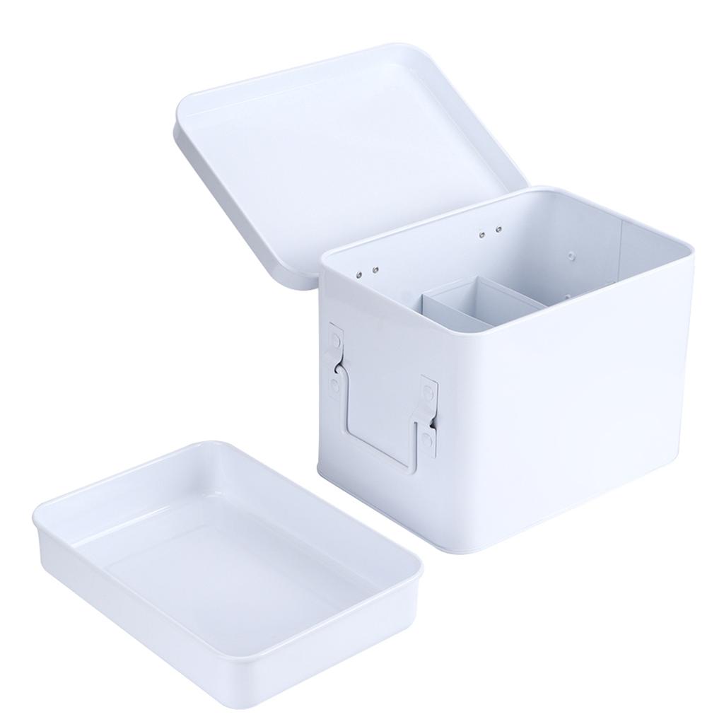 Multifunktionaler 2-lagiger Aufbewahrungs-Organizer für die Familienmedizinbox für den Notfall im Haushalt