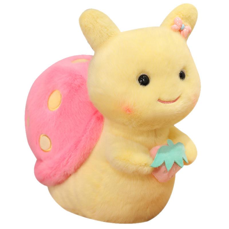 Cute Strawberry Snail Doll Plush Toy Little Snail Doll Children Soothe Rag Doll Girl Birthday Gift