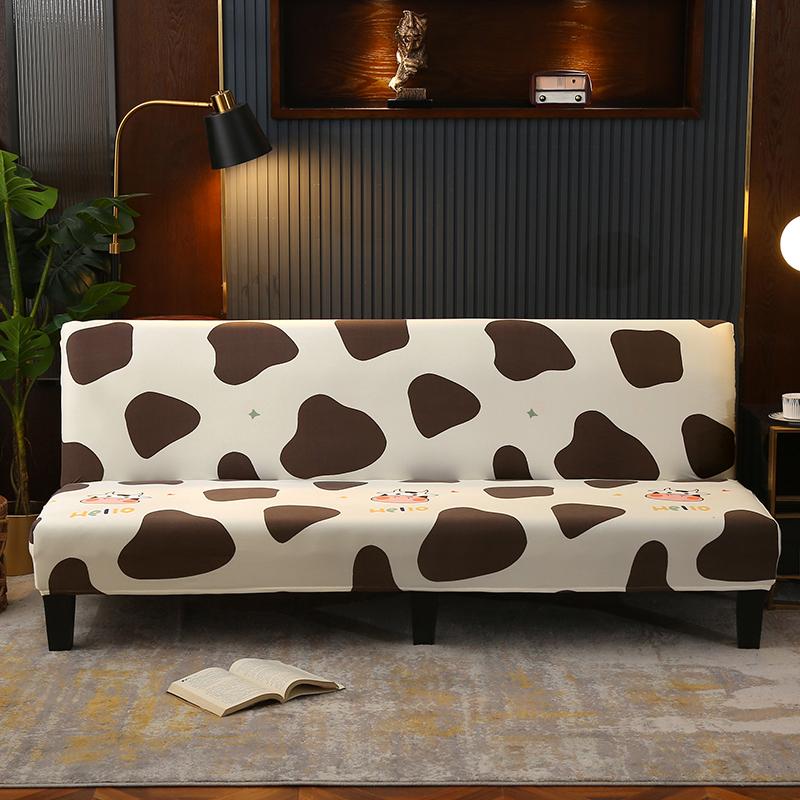 Stretch Futon Cover Armless Sofa Covers Sofa Bed Covers Couch Cover Sofa Slipcover Furniture Protector With Elastic Bottom 1Pc