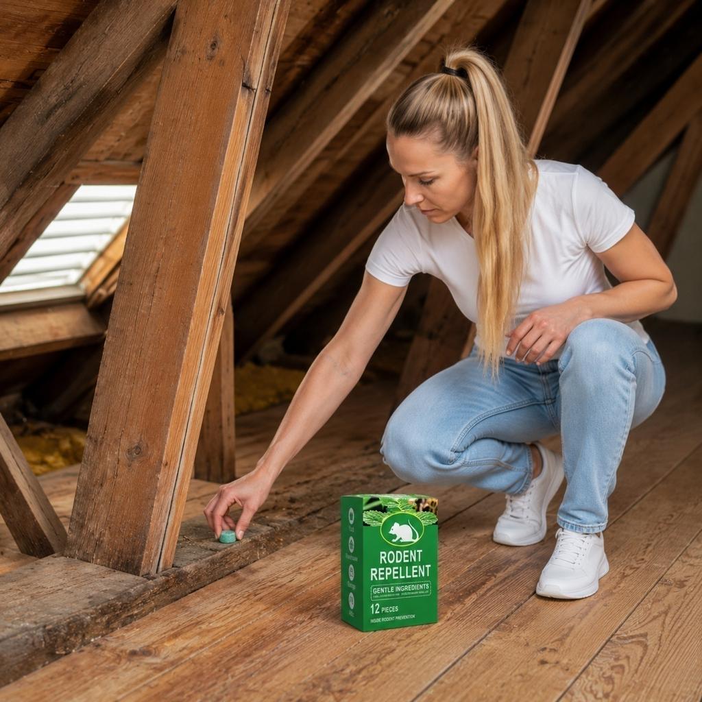 Pastiglie Repellenti per Roditori 12 Pezzi Ingredienti Naturali Non Tossiche Controllo dei Parassiti per Uso Interno ed Esterno Repellente per Roditori Sicuro ed Efficace