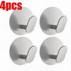 1/1pc Bathroom Stainless Steel Robe Hook Multi-Purpose Adhesive Wall Towel Hook Home Kitchen Hardware Sundries Storage Hooks