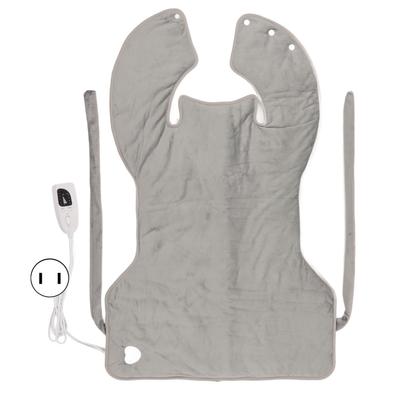 Heating Pad Plush Soft 6 Gears Adjustable Electric Heated Neck Wrap Shawl for Leg Shoulder Silver