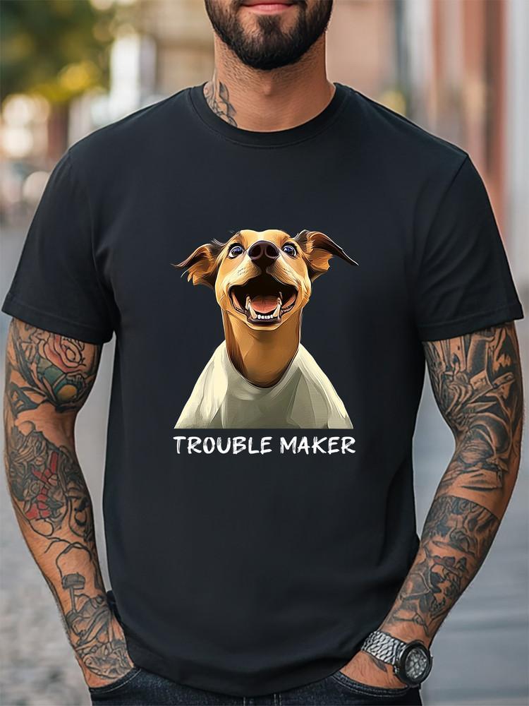 Футболка унисекс с графическим принтом  Собака-задира  Женская Мужская Модная Повседневная футболка Унисекс футболка S