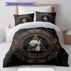 Cyberpunk spaceship Pattern Bedding Quilt Set Quilt Cover Pillowcase Home Decoration Birthday Gift (1 * duvet cover + 2 * pillowcase, without core)
