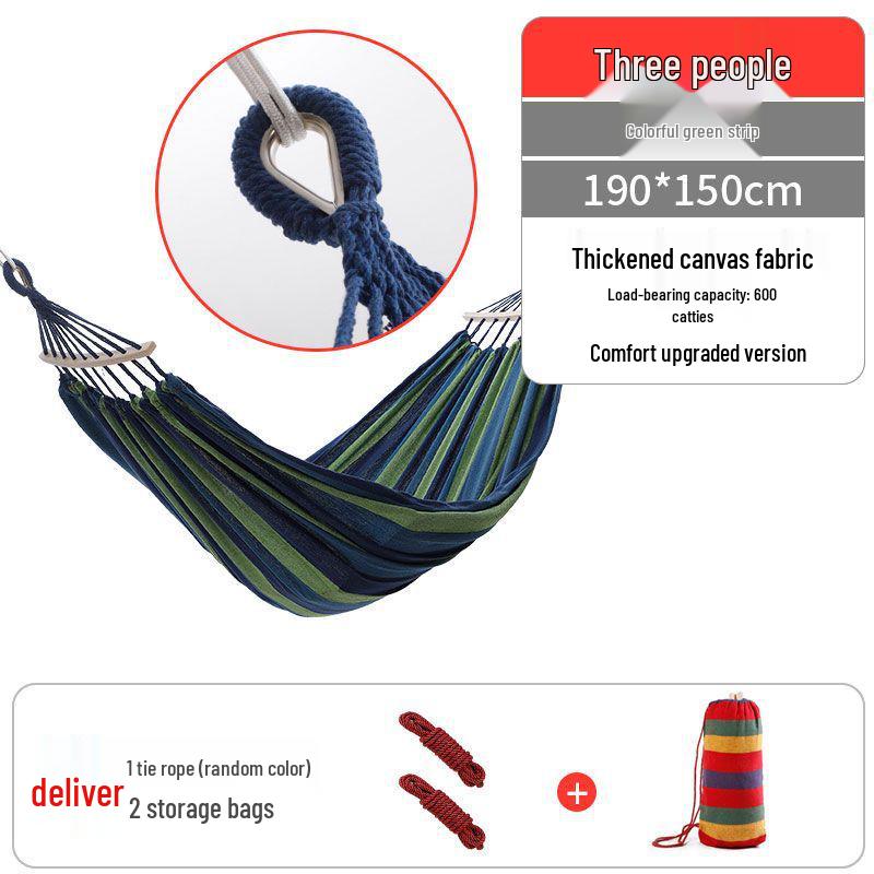 Thickened Anti-Rollover Hammock Swing Chair for Outdoor/Indoor Use - Single/Double, Child/Adult
