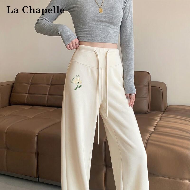 La Chapelle Women s High Waist Pleated Straight Leg Trousers S