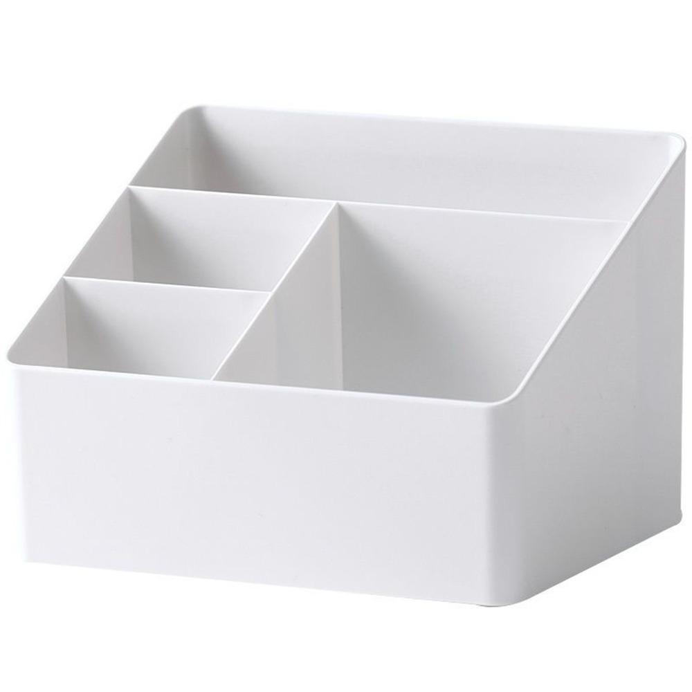 PP Desktop Storage Box White Multifunctional Cosmetics Storage Box Thickened Multicompartment Makeup Organizer Desktop