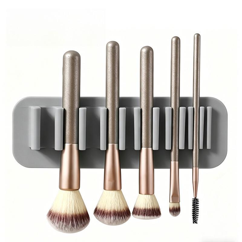 Creative Suction Cup Multi-purpose Makeup Brush Storage Device - Wall-mounted Adhesive Silicone Makeup Brush Collector