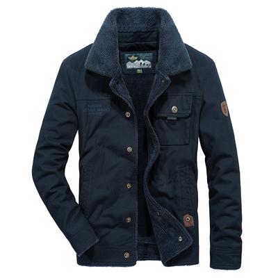 Veste matelassée en coton pour homme avec laine pour les personnes âgées Veste matelassée Taille 6XL