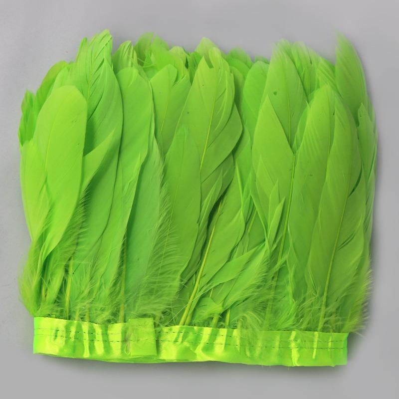 2-10 Yards Chicken Feathers Fringe Trim Trimmings 10-15Cm Carnival Accessories Wedding Centerpiece For Decor Sewing Diy Plumas