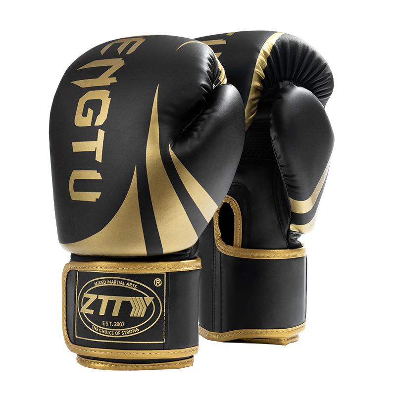 Professional Boxing Gloves Gym Kickboxing Muay Thai Training Gloves Protective Gear Tear-resistant PU Leather Boxing Gloves 8OZ