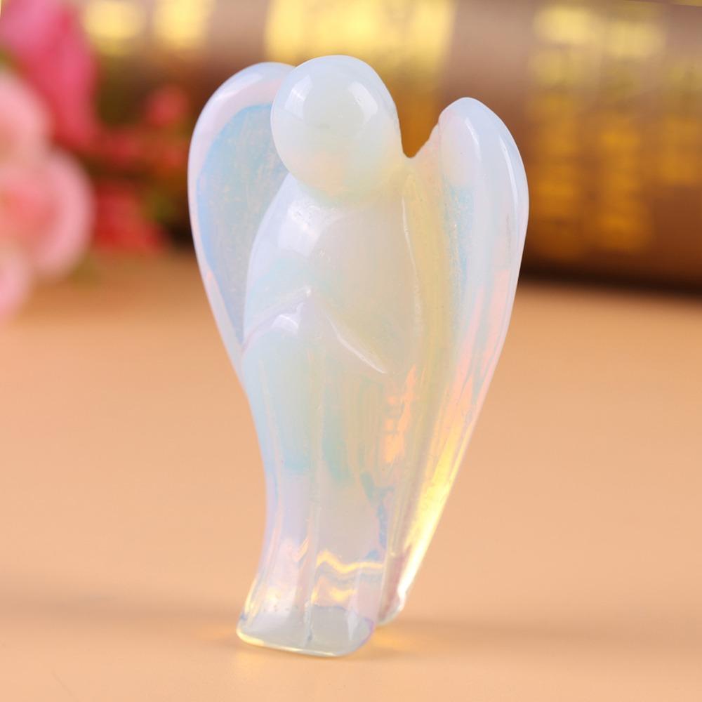 Polished Opalite Crystal Angel Crystal Crystal Guardian Angel Office Desk Decor