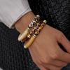 Armband Boho Acryl Armbänder Leopardenmuster Gebogenes Rohr Armreif Leopard Acryl Armbänder Frauen